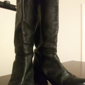 Ladies Black Leather Boots NEW